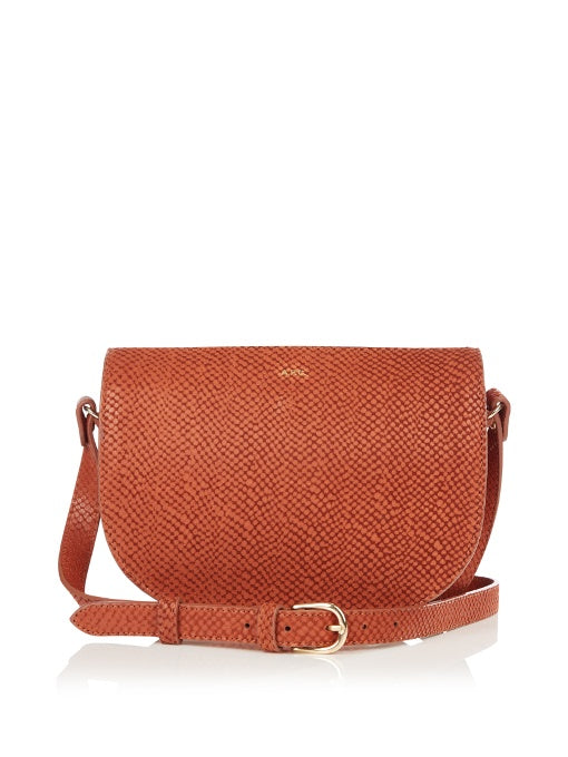 Andrea python-embossed cross-body bag