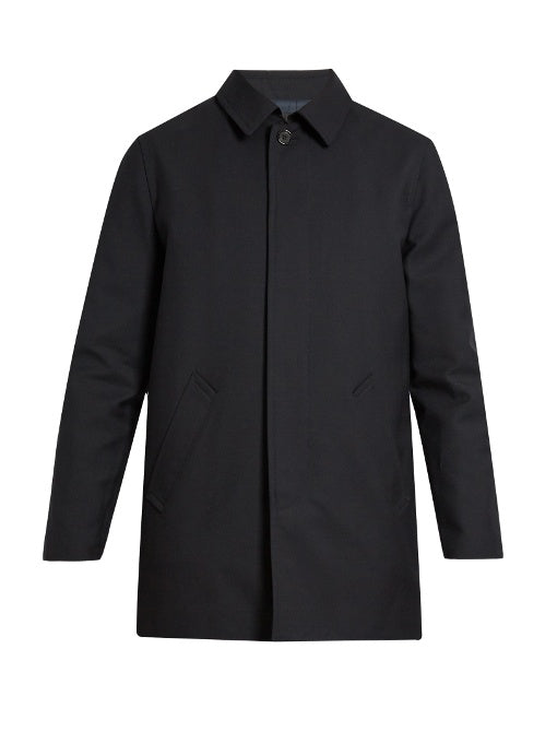 Preston single-breasted wool overcoat