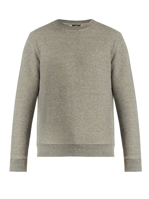 Theo crew-neck cotton-blend sweatshirt
