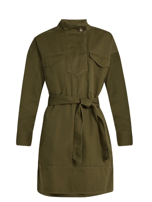 Omeo cotton-gabardine tunic dress