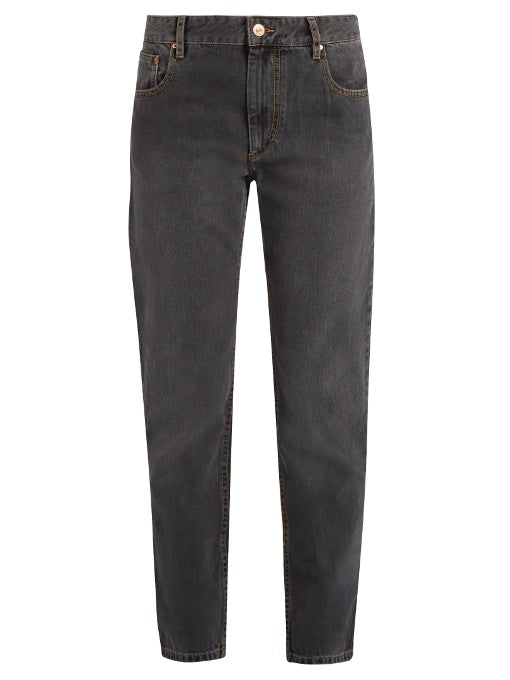 Cliff high-rise straight-leg jeans