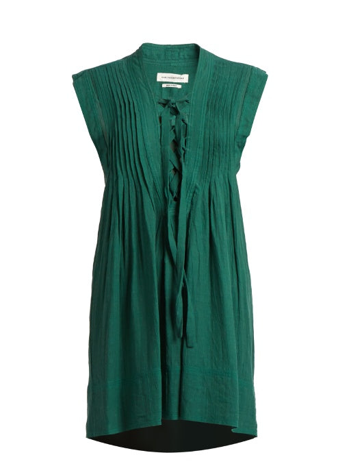 Karen lace-up sleeveless mini dress