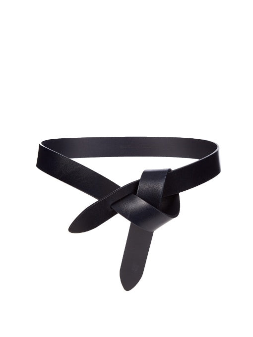 Lecce leather knot waist belt