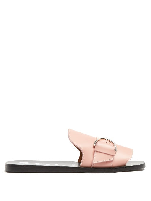 Virgie leather slides