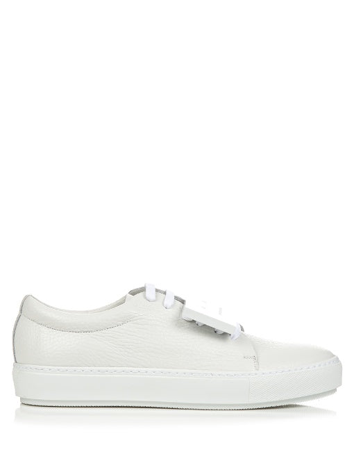 Adriana grained-leather trainers