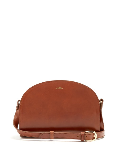 Half Moon leather cross-body bag