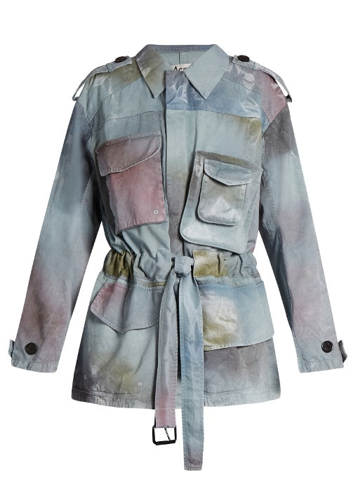 Liv P patch-pocket cotton-satin jacket