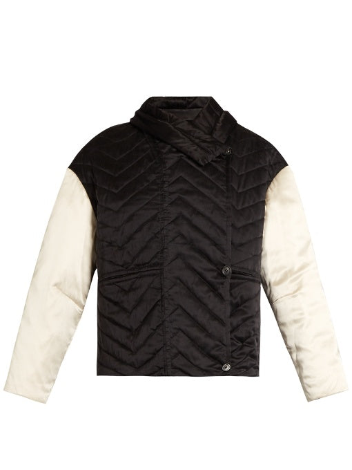 Hector chevron-quilted silk coat