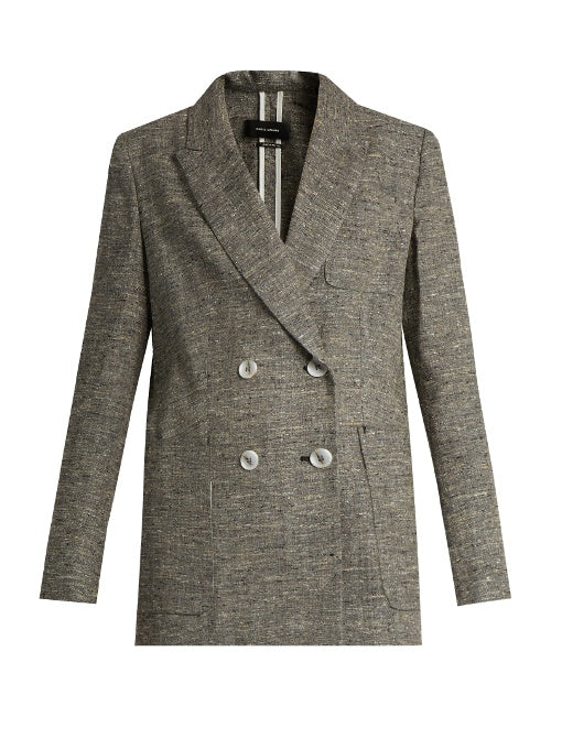 Kelis double-breasted donegal jacket