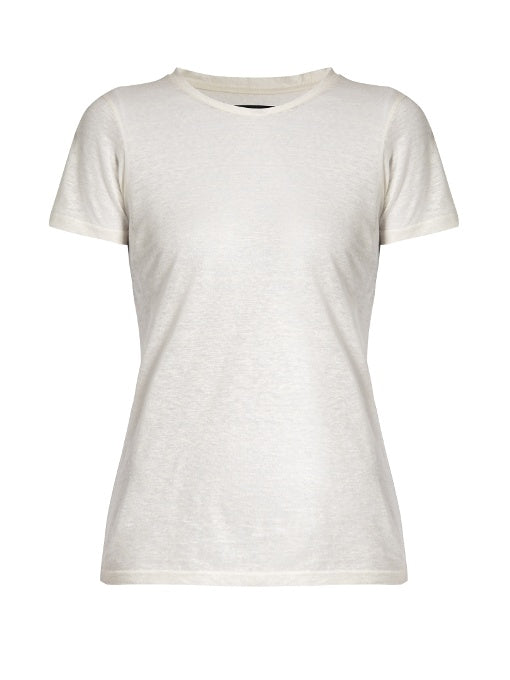 Madras linen T-shirt