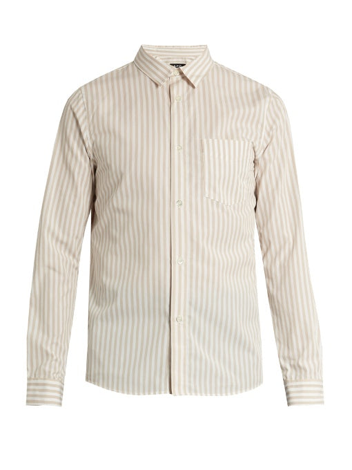 Striped cotton-poplin shirt