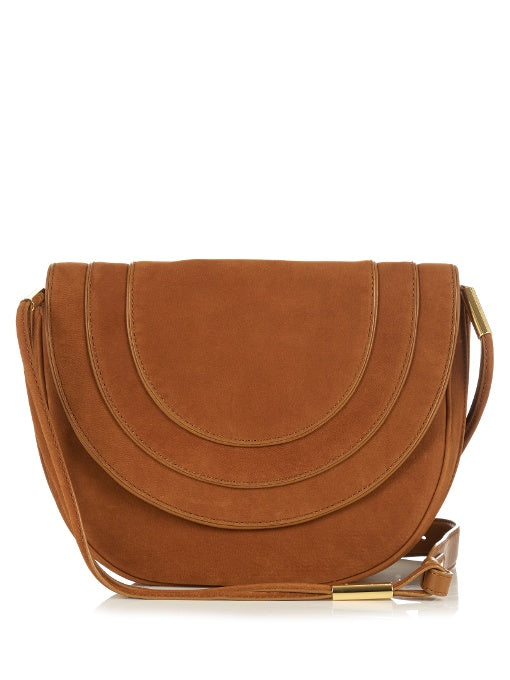 Large Bullseye leather messenger cross-body bag