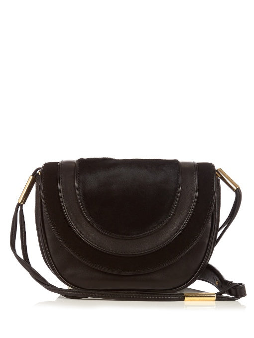 Medium Bullseye leather messenger cross-body bag