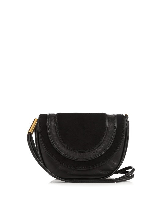 Mini Bullseye leather messenger cross-body bag