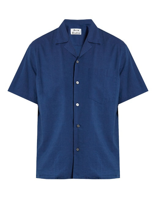 Ody notch-lapel cotton shirt