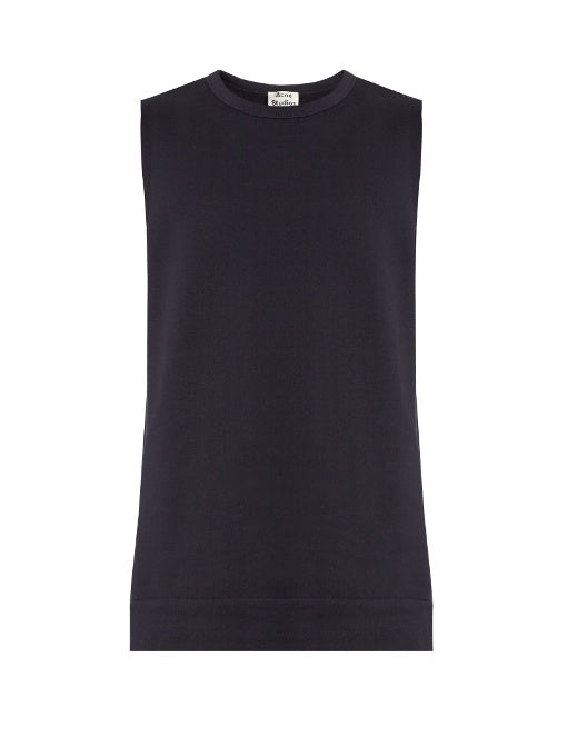 Falk sleeveless cotton-jersey sweatshirt