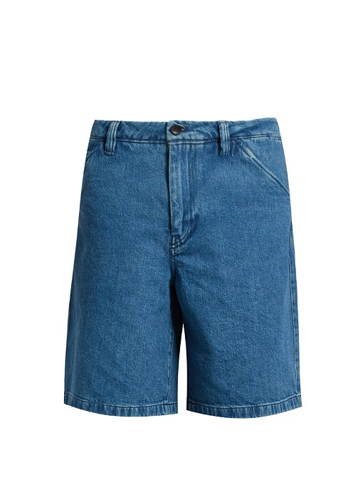 Allan wide-leg denim shorts