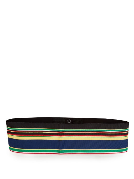 Striped ribbon belt