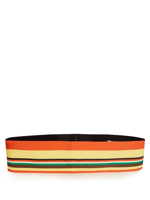 Striped ribbon belt