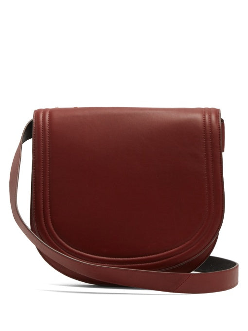 Large saddle leather cross-body bag