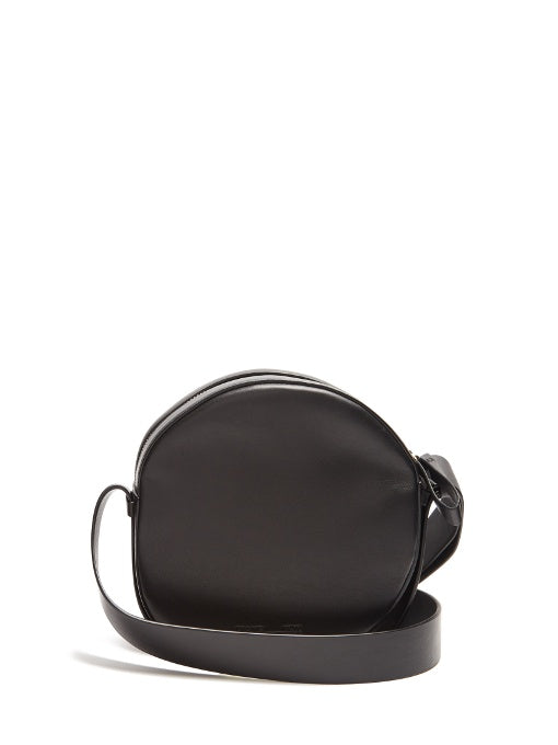Circle leather cross-body bag