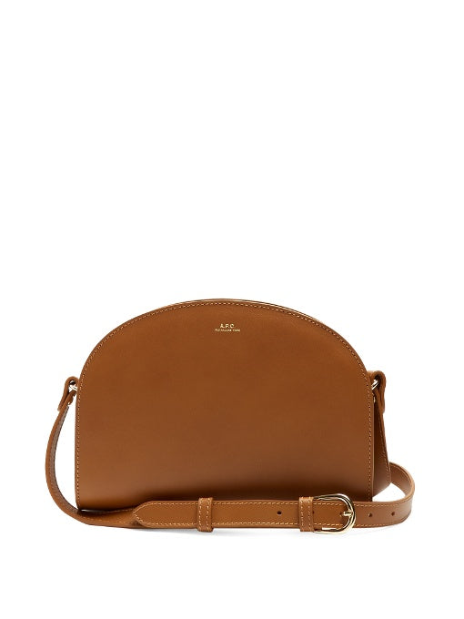 Half Moon leather cross-body bag