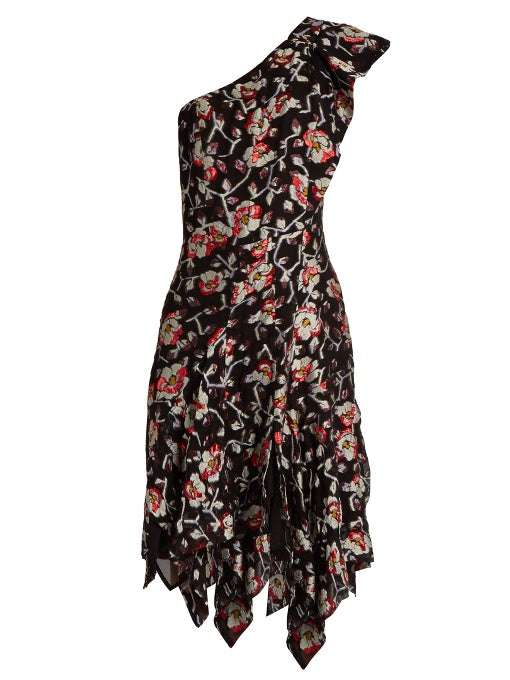 Parlam silk-blend floral fil coupÍï?Í?? dress