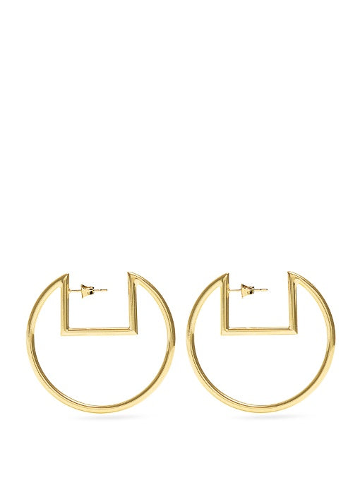 Squared-top hoop earrings