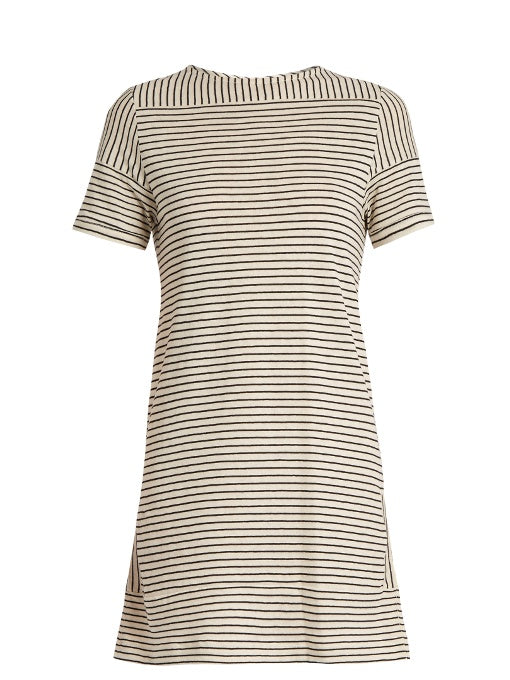 Mauricia striped cotton-blend jersey dress