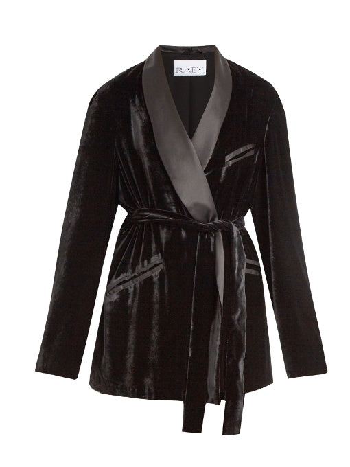 Velvet smoking jacket