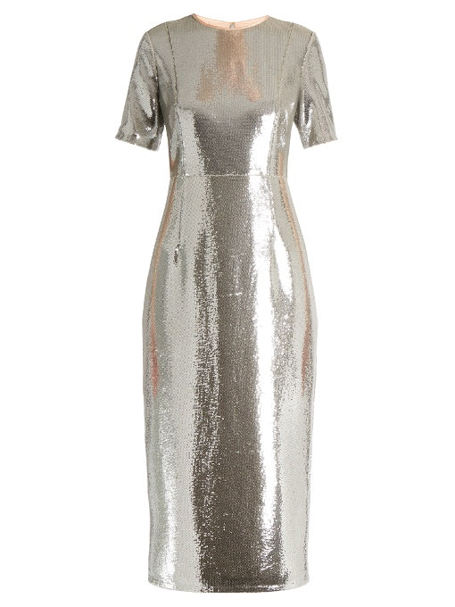 Sequin-embellished pencil dress