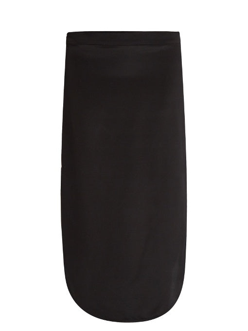 Tulip-hem silk slip skirt