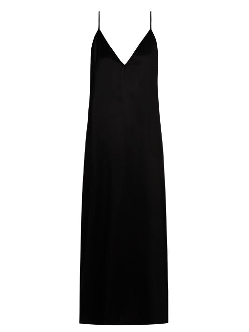 V-neck velvet slip dress