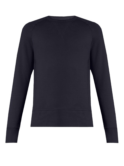 Crew-neck Japanese-jersey sweatshirt
