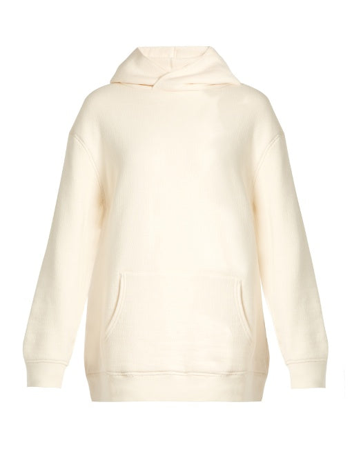 Oversized Japanese-jersey hooded sweatshirt