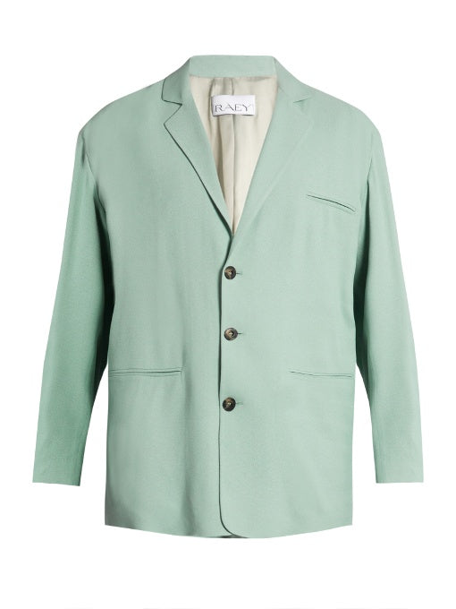 Soft-tailored crepe blazer