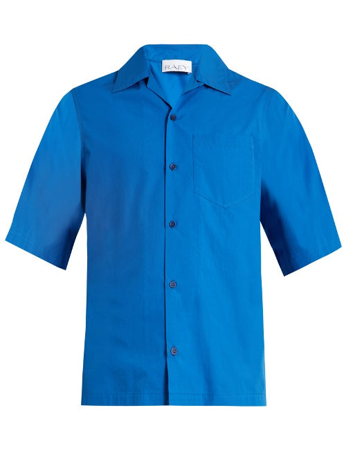 Short-sleeved cotton shirt