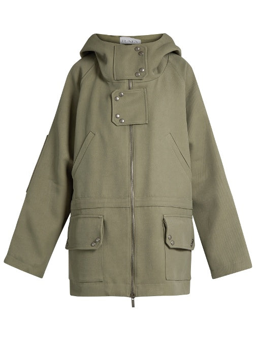 Hooded twill parka