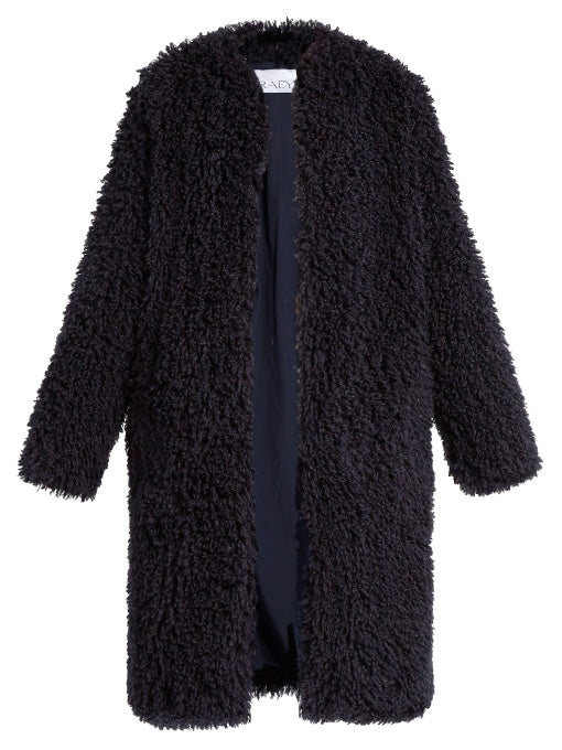 Shaggy edge-to-edge coat