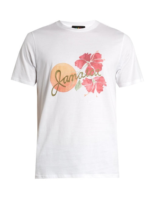 Jamaica-print cotton-jersey T-shirt