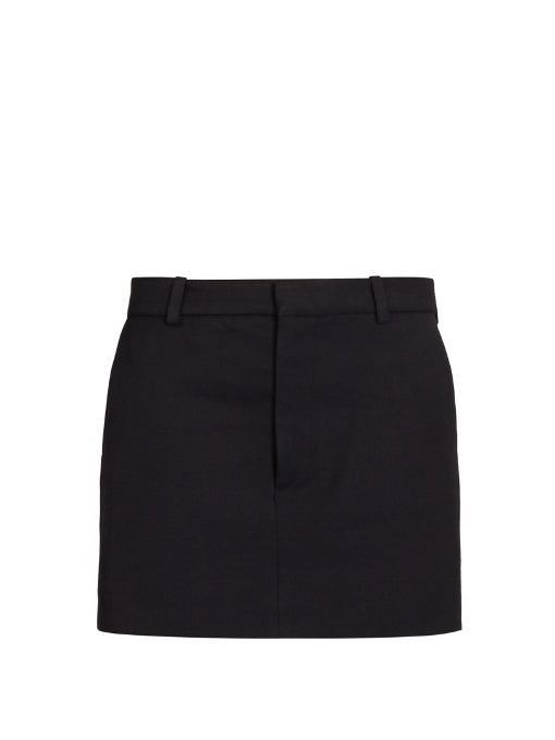Drill mini pencil skirt