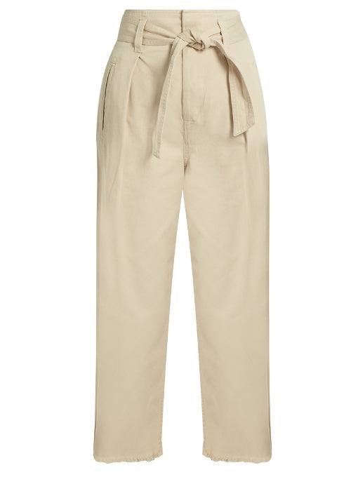 Odea wide-leg cotton-gabardine trousers