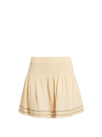 Alea cotton-blend embellished skirt