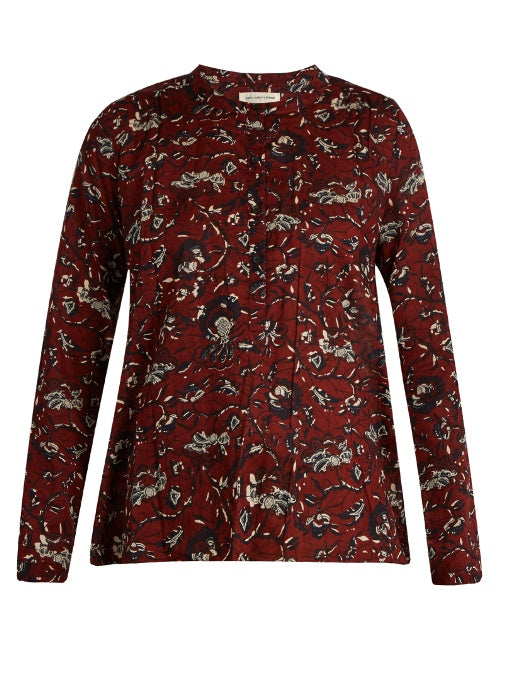 Amaria Rasta floral-print cotton blouse