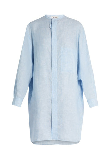 Siva linen-chambray dress