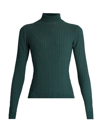 Ida roll-neck ribbed-knit sweater