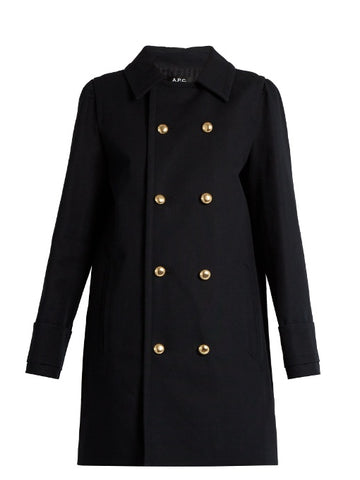 Double-breasted cotton pea coat