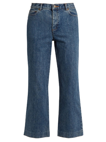 Sailor wide-leg cropped jeans