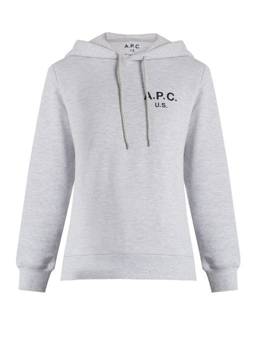 Logo-print hooded cotton-blend sweatshirt