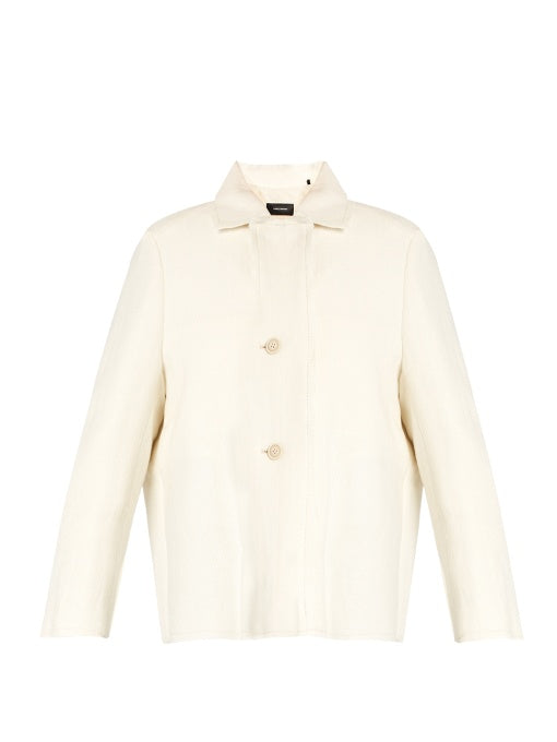Etta wool and linen-blend jacket